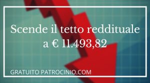 Nuovo tetto reddituale ridotto per il gratuito patrocinio